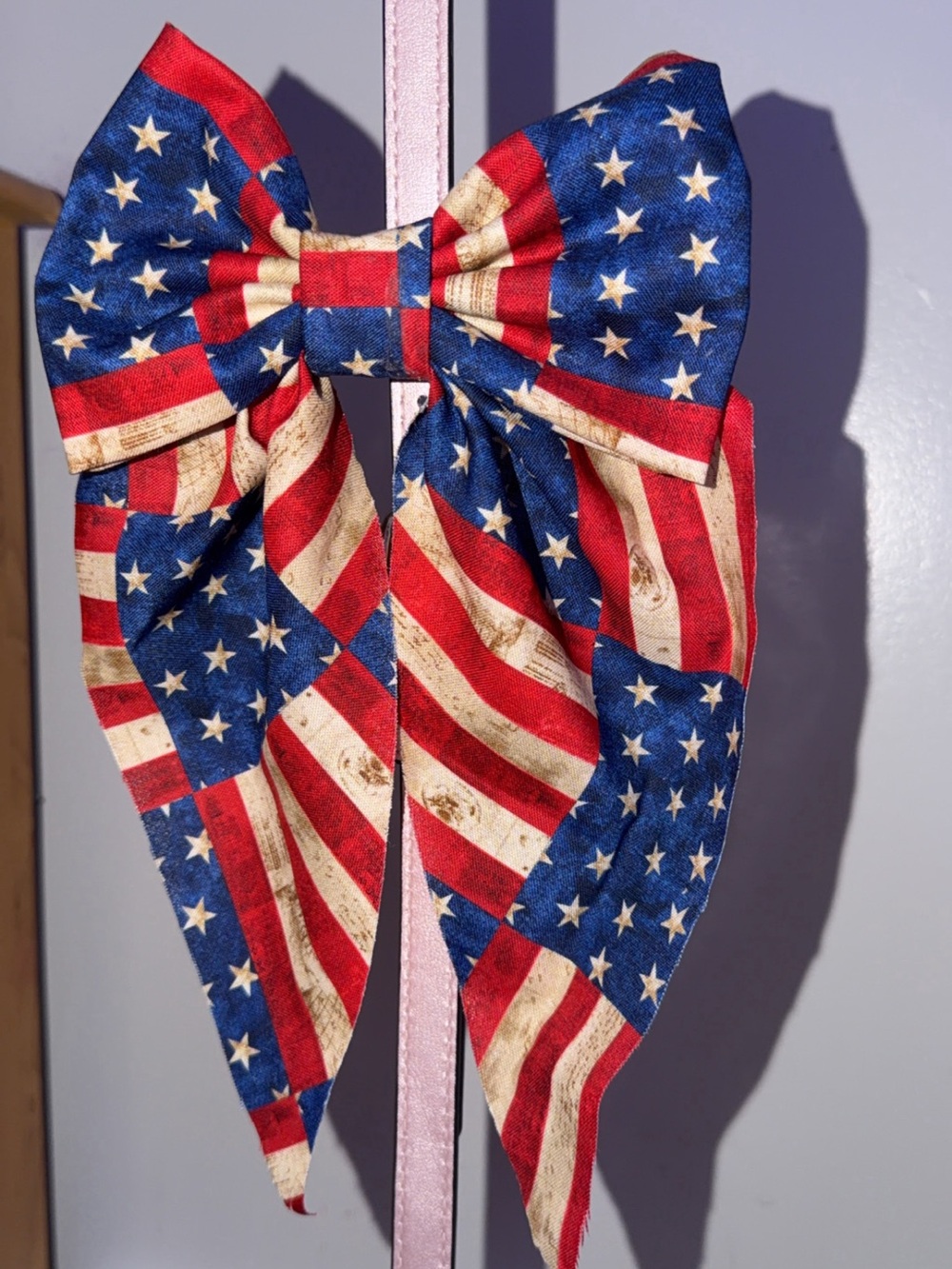 American Flag Print Hair Bow